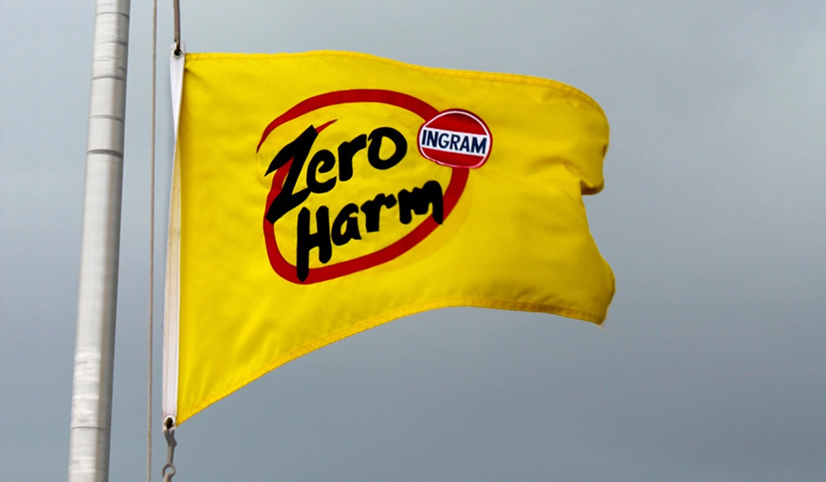 Yellow Zero Harm Flag